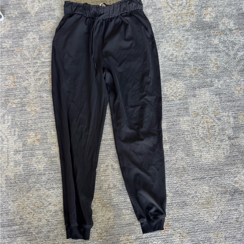 lululemon athletica all way stretch black jogger size 6